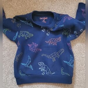 Cat & Jack Navy Dinosaur Print Kids Sweatshirt